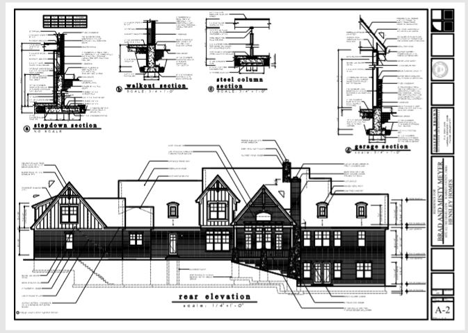 elevation drawing for New home construction Cincinnati 