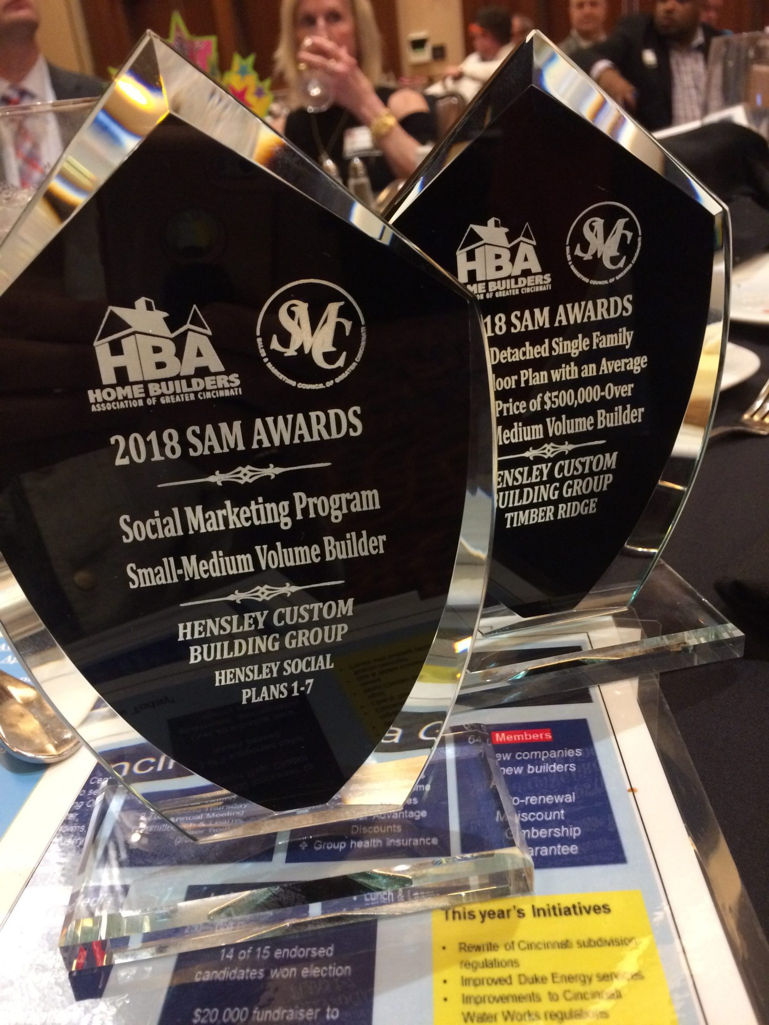 Social marketing award for Hensley Custom Building Group and BigOrange Marketing