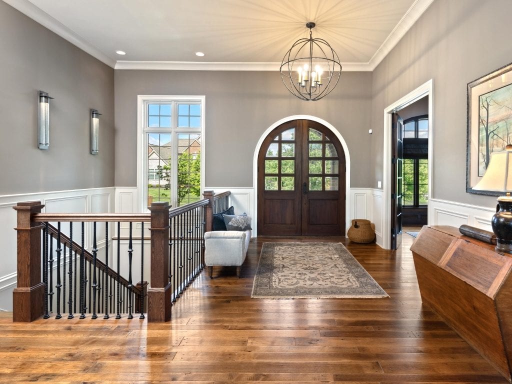 Arched doorway adds drama