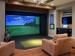 custom home theater ideas golf simulator