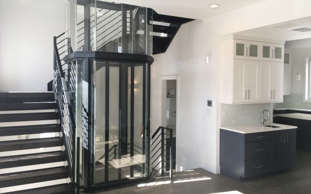 glass elevator for custom home cincinnati