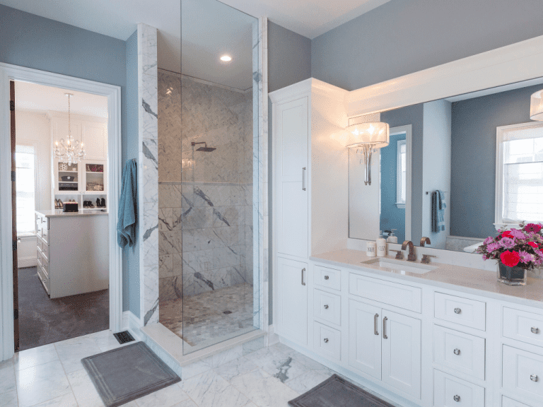 Top Master Bath Trends: Tub or No Tub? - Master Bath Custom Home WinDing Cape 768x576