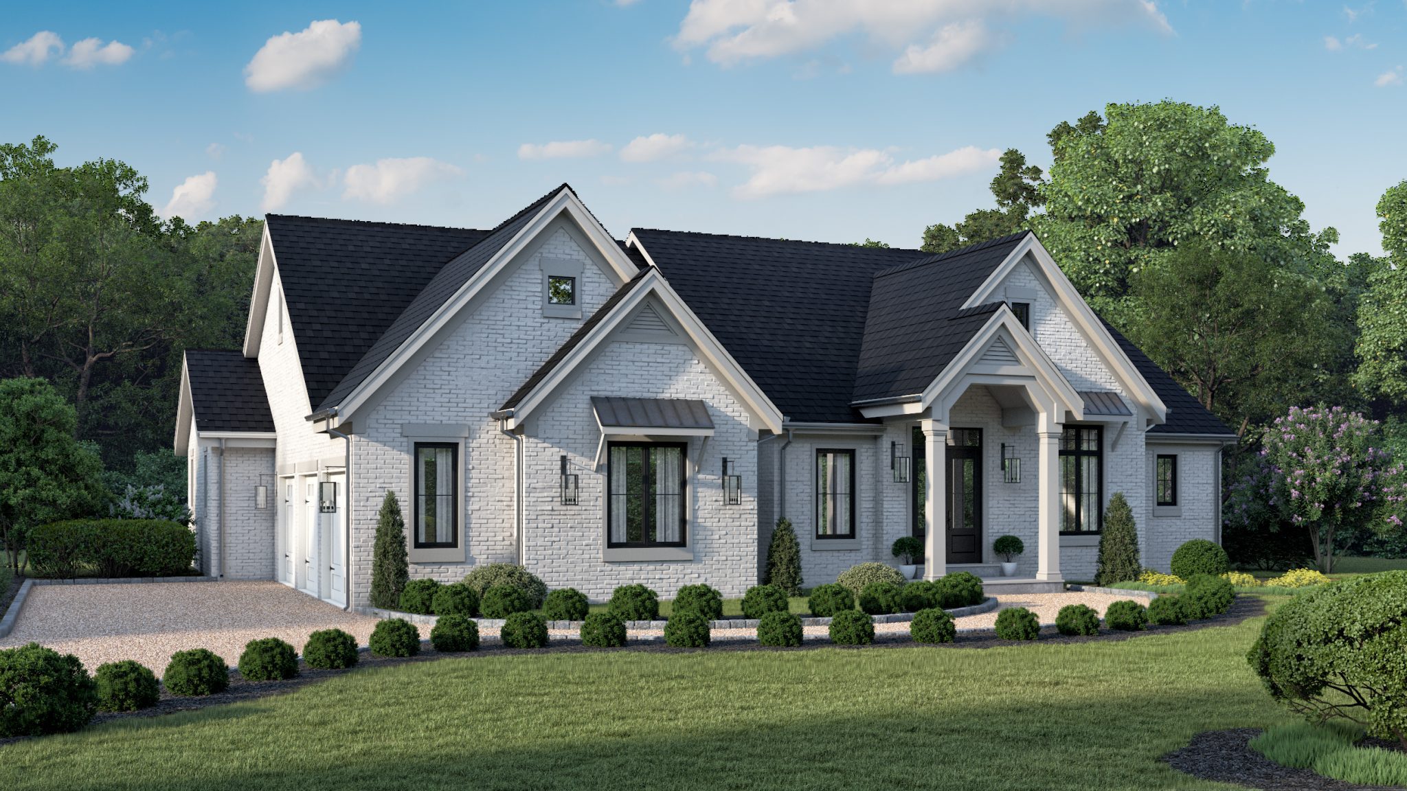 Rendering of Long Cove custom home for sale