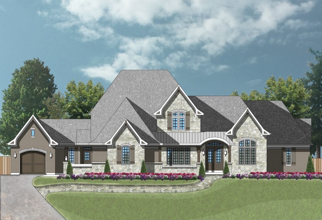 Custom Home Rendering Indian Hill home lots for sale