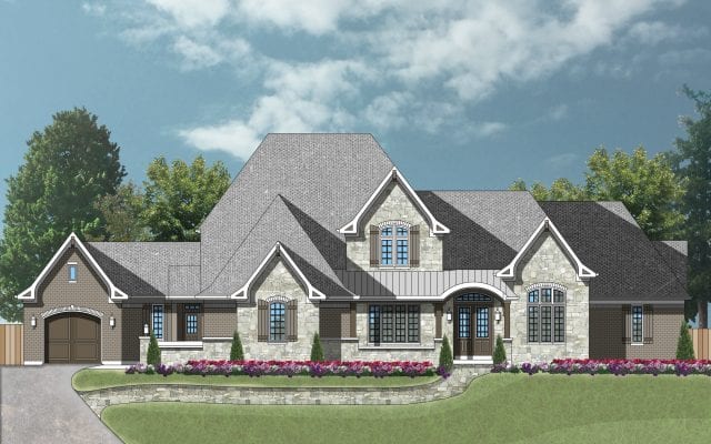 Custom Home Rendering Indian Hill home lots for sale
