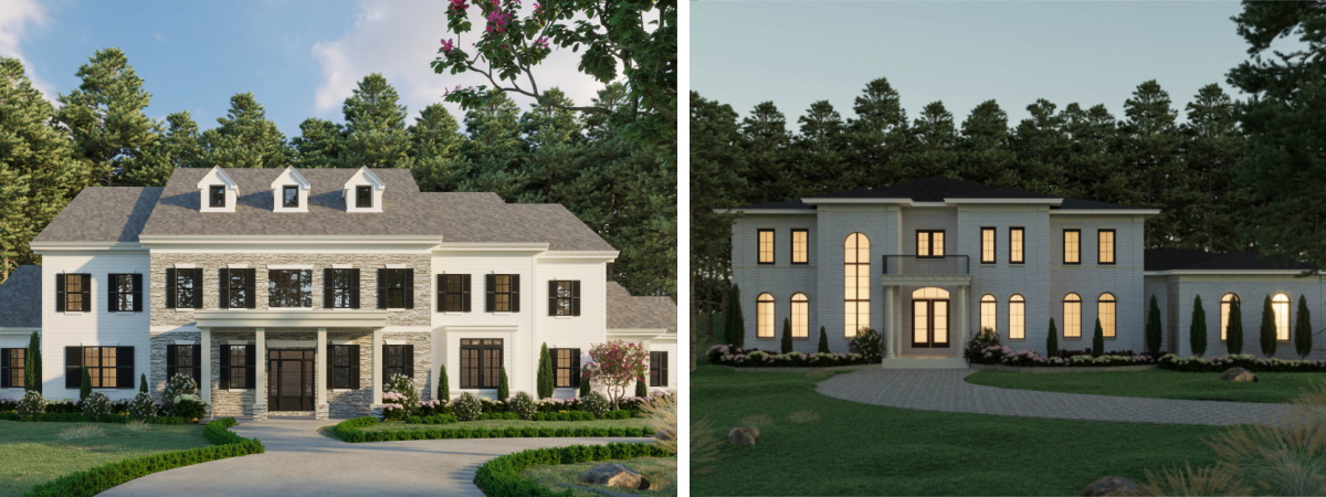 Meadows at Peterloon custom home renderings