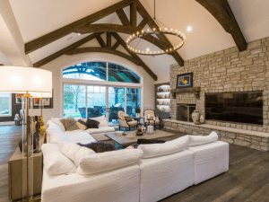 Luxury living room in an Indian Hill home