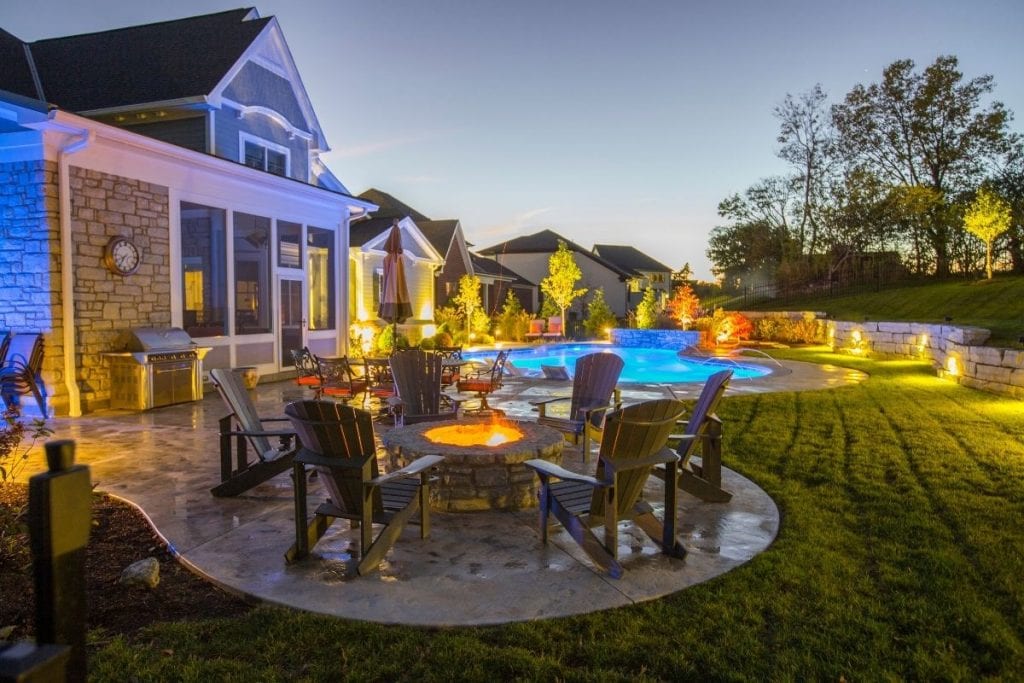 Custom Home Outdoor Firepit