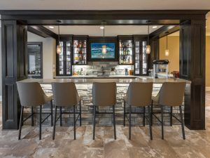 Cincinnati Custom Home downstairs bar